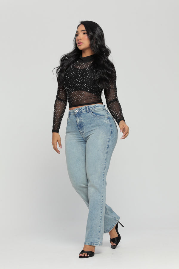 (Preventa) Jeans colombiano Bota recta Dana