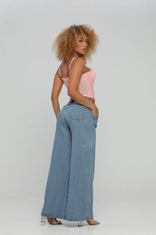(Preventa) Jeans colombiano Wide leg Azahar