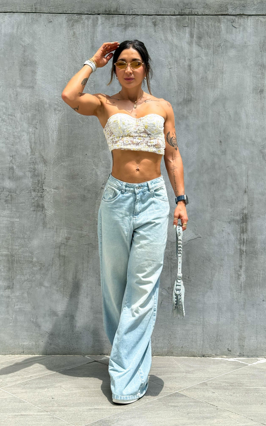 Jeans colombiano Wide Leg Cora 10