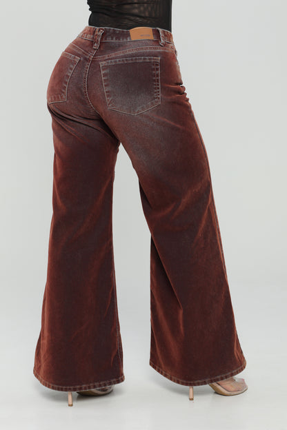 (Preventa) Jeans colombiano Wide leg Velvet Vino