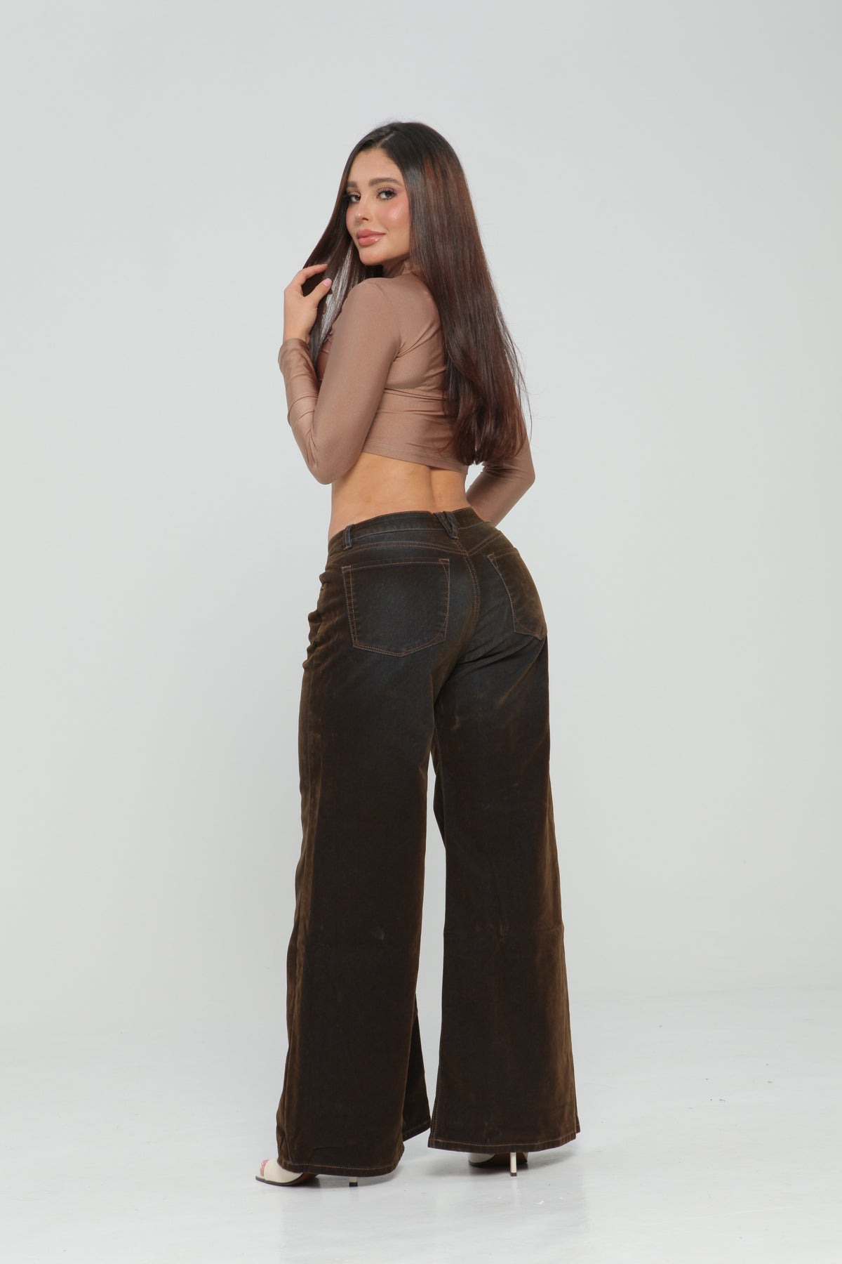 (Preventa) Jeans colombiano Wide leg Velvet café