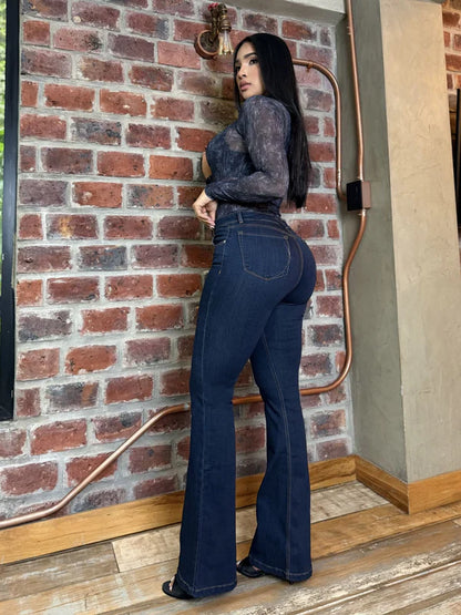 (Preventa) Jeans colombiano Bota campana Nahir