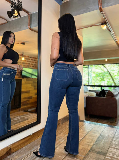 (Preventa) Jeans colombiano Bota campana Georgia