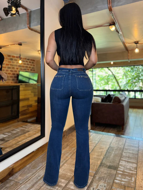 (Preventa) Jeans colombiano Bota campana Georgia