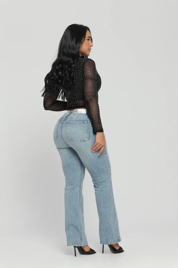 (Preventa) Jeans colombiano Bota recta Dana