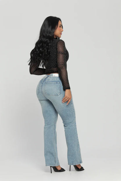 (Preventa) Jeans colombiano Bota recta Dana