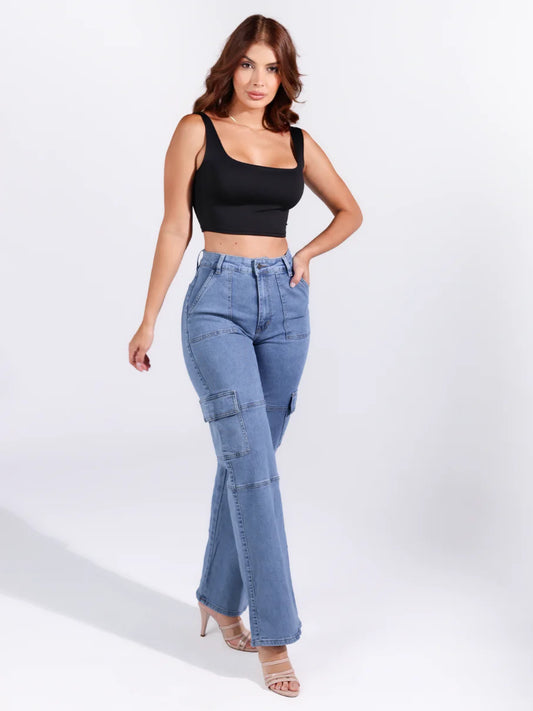 (Preventa) Jeans colombiano Cargo Pia