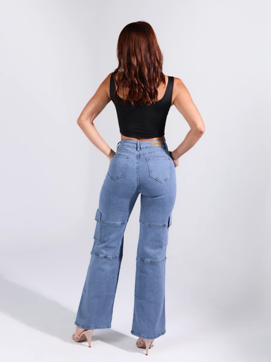 (Preventa) Jeans colombiano Cargo Pia