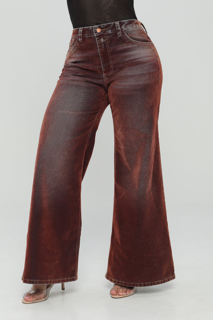 (Preventa) Jeans colombiano Wide leg Velvet Vino