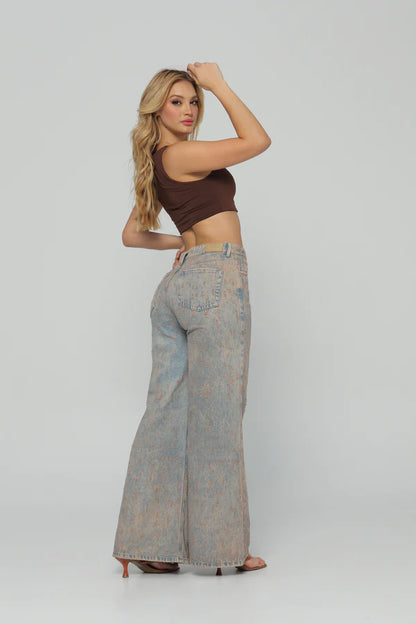 (Preventa) Jeans colombiano Wide leg efecto laser Devore