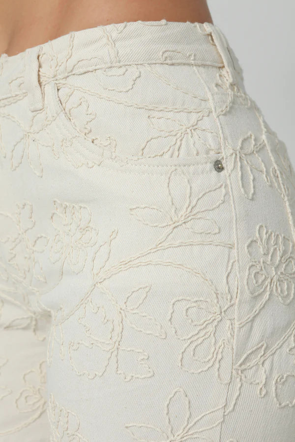 (Preventa) Jeans colombiano Wide leg bordado Azalea