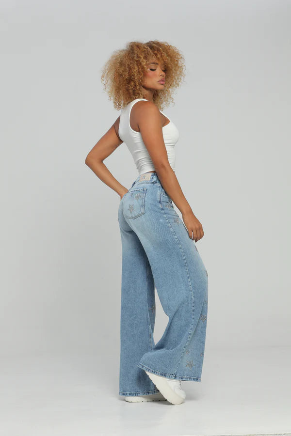Jeans colombiano Wide leg Bahia