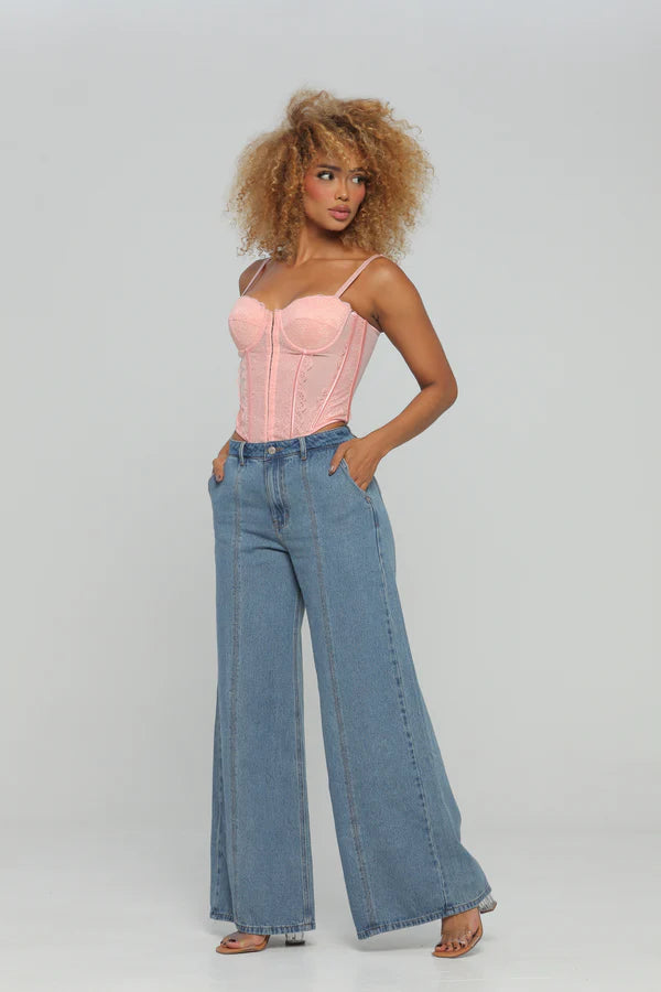 (Preventa) Jeans colombiano Wide leg Azahar