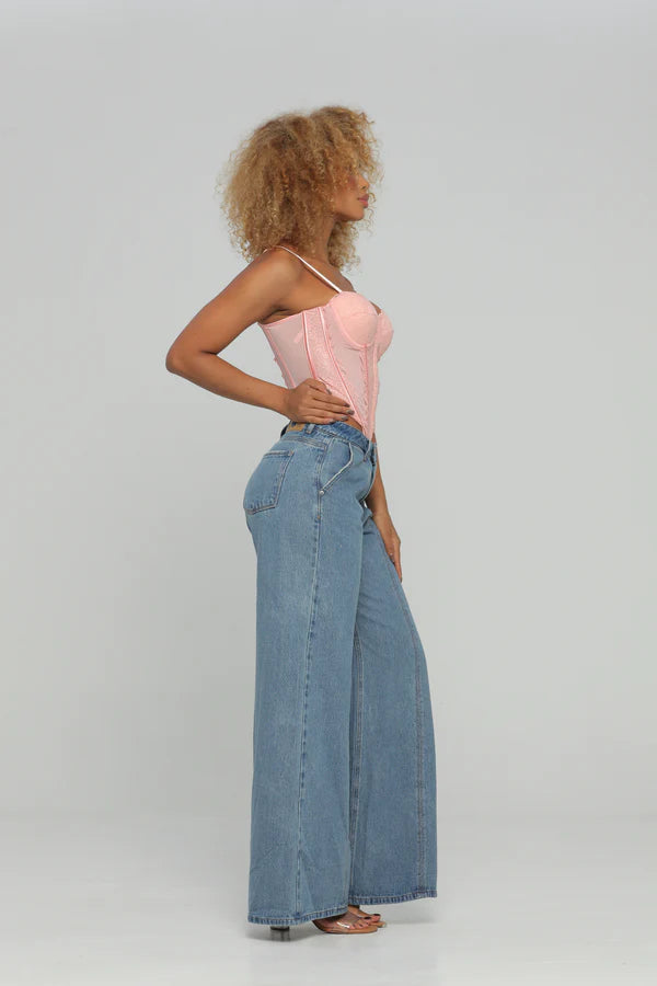 (Preventa) Jeans colombiano Wide leg Azahar
