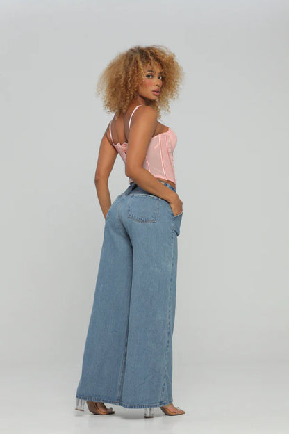 (Preventa) Jeans colombiano Wide leg Azahar