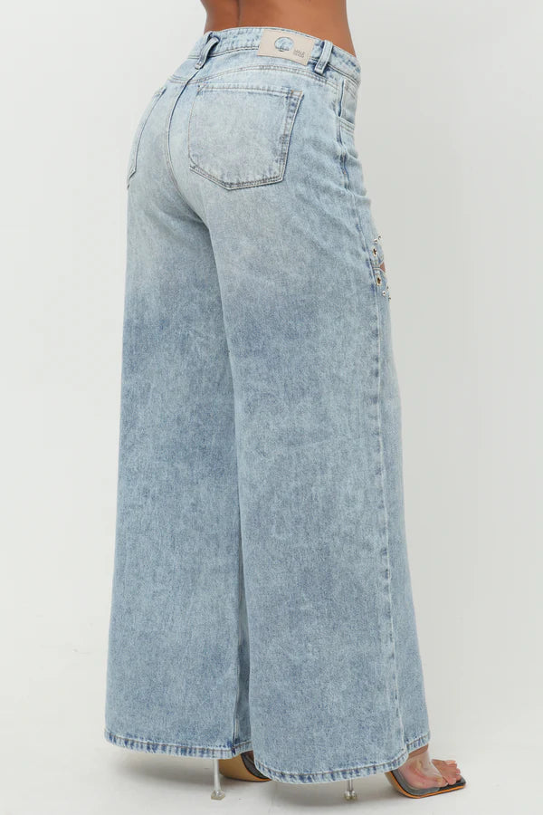 (Preventa) Jeans colombiano Wide leg Heli