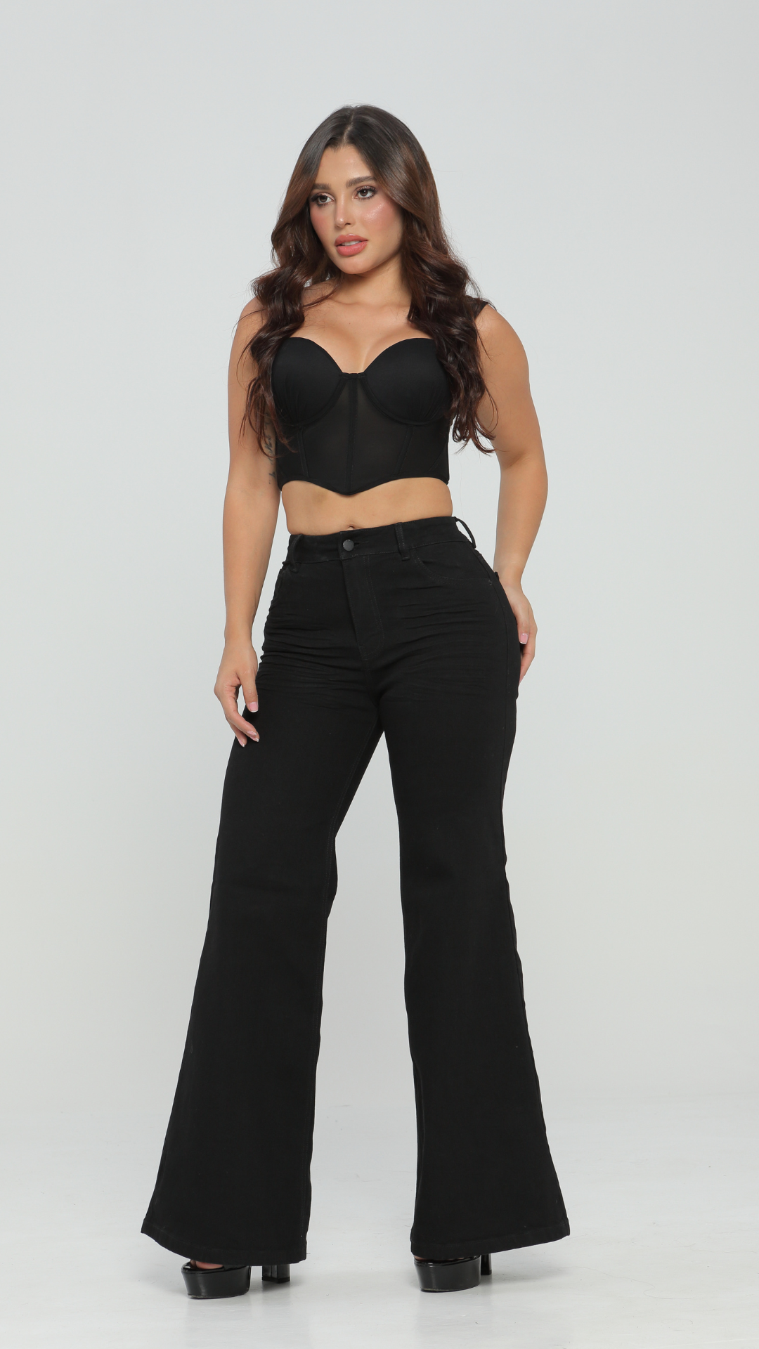 (Preventa) Jeans colombiano Flare UV black