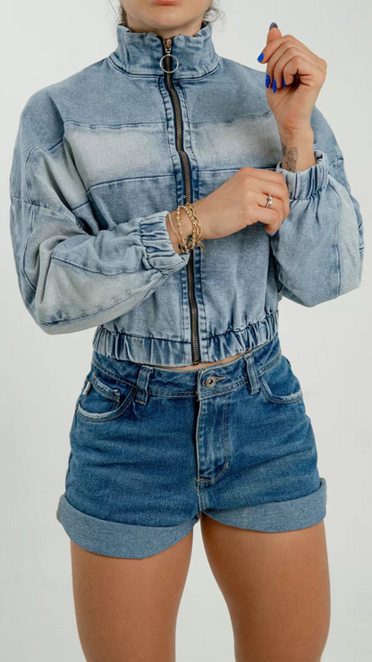 (Preventa) Chaqueta mezclilla Bomber Chelsea