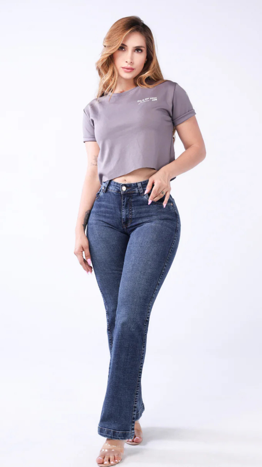 Jeans colombiano Flare Oslo 4
