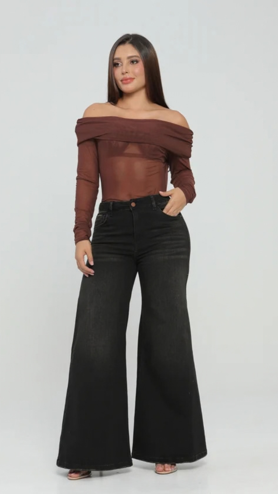 (Preventa) Jeans colombiano Flare Gala Black 26602-1