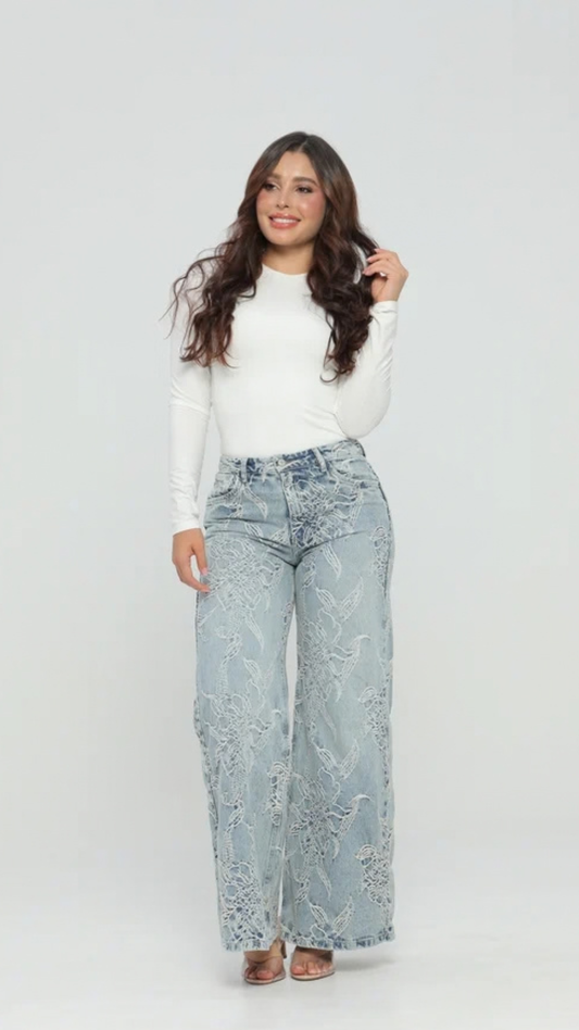 (Preventa) Jeans colombiano Wide leg Gretta 2 96623-1