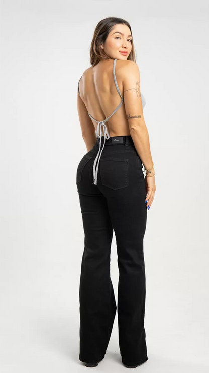 Jeans colombiano Mom flare Elia Black
