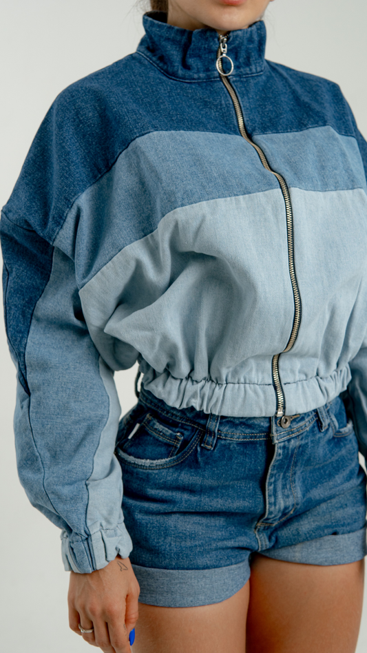 (Preventa) Chaqueta mezclilla Bomber Sixty