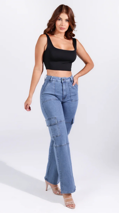 (Preventa) Jeans colombiano Cargo Pia
