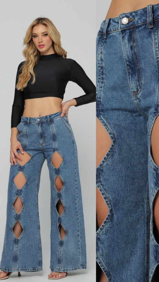 (Preventa) Jeans colombiano Wide leg Malvinas