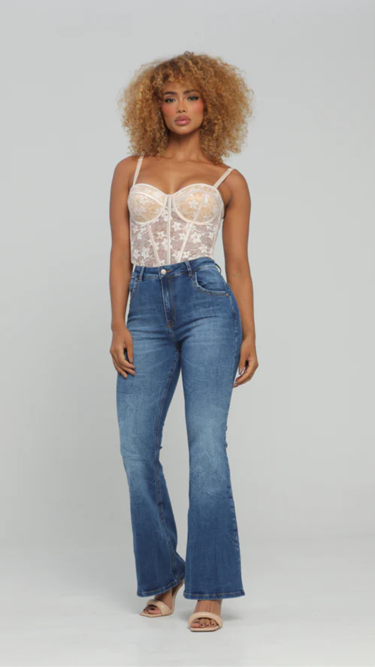 (Preventa) Jeans colombiano Bota campana Indigo