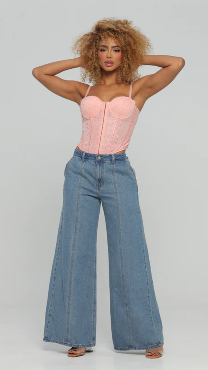 (Preventa) Jeans colombiano Wide leg Azahar