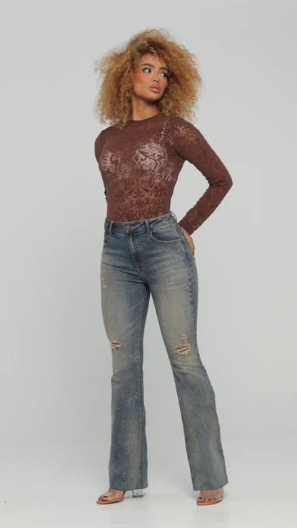 Jeans colombiano Bota campana Nahir 9