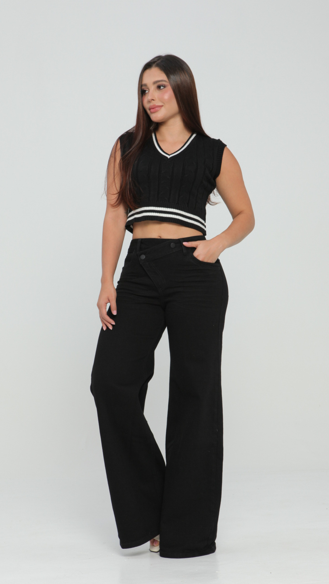 Jeans colombiano Flare Atlas Black