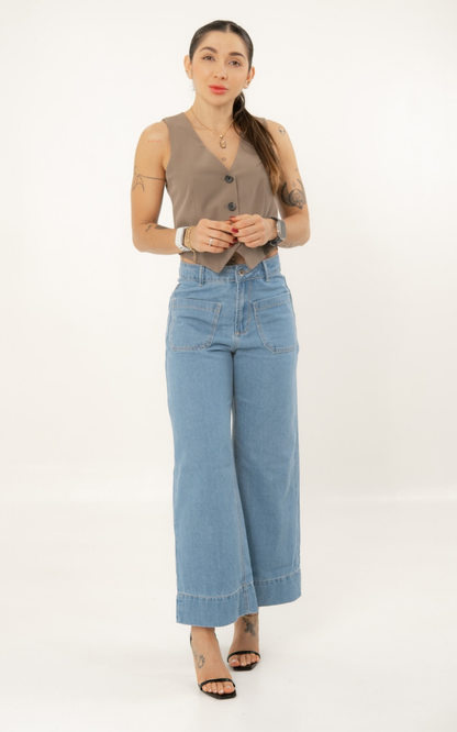 Jeans colombiano Straigh cropped Jarek 2