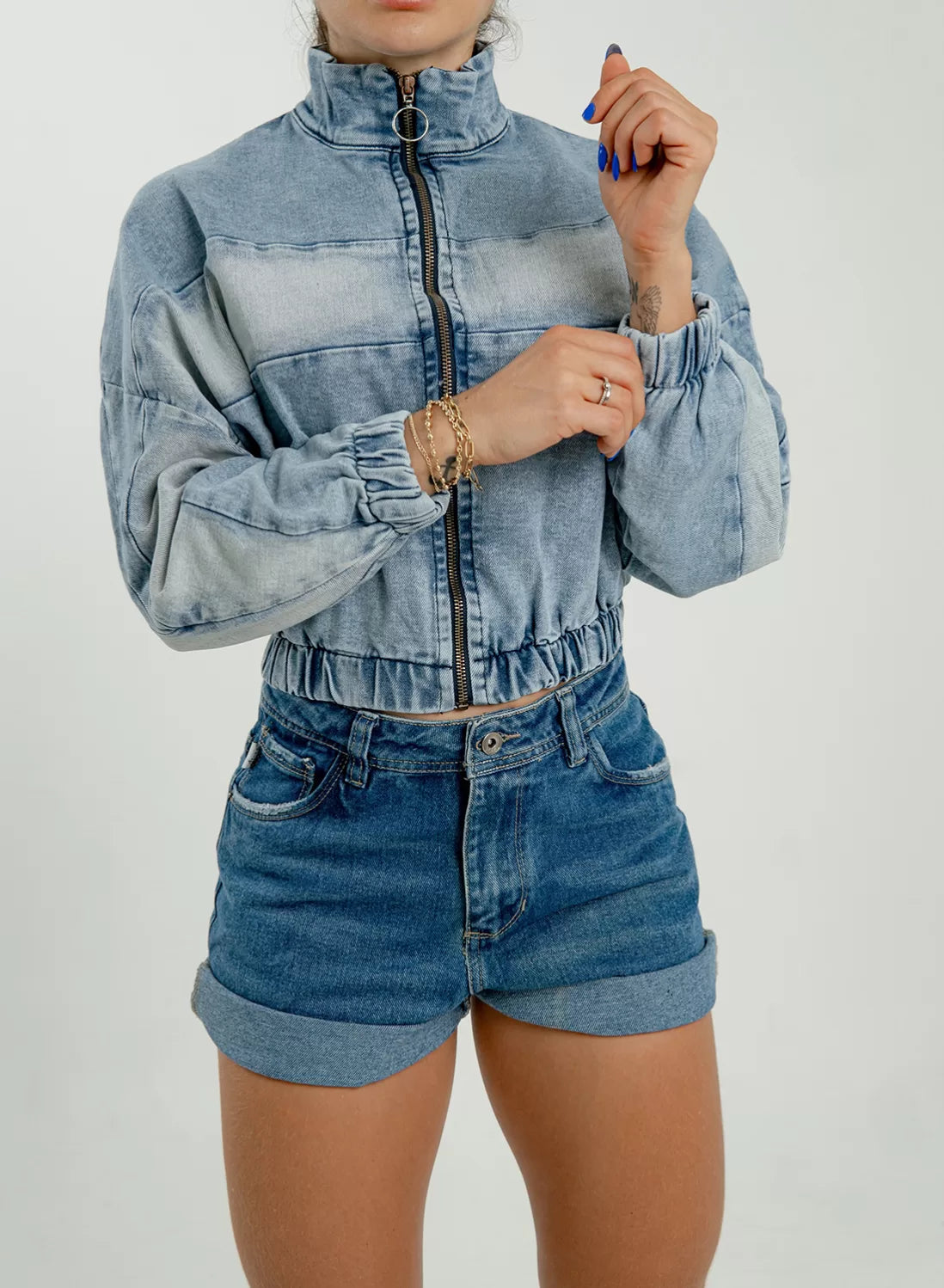 (Preventa) Chaqueta mezclilla Bomber Chelsea