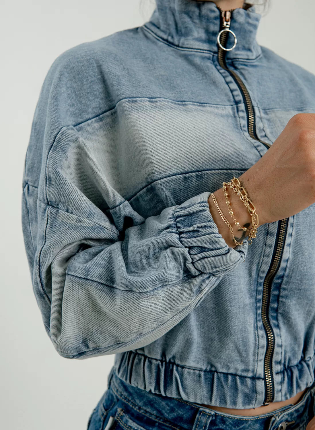 (Preventa) Chaqueta mezclilla Bomber Chelsea
