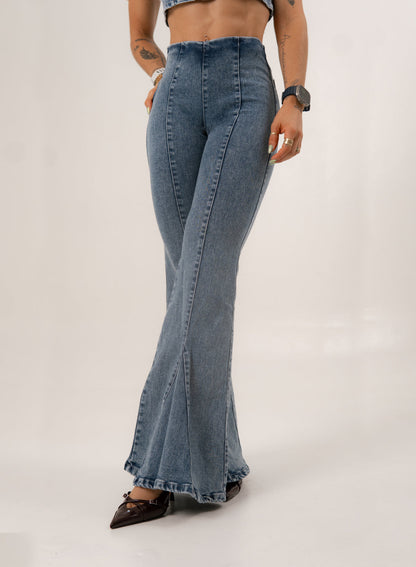Jeans colombiano Palazzo Monisha azul