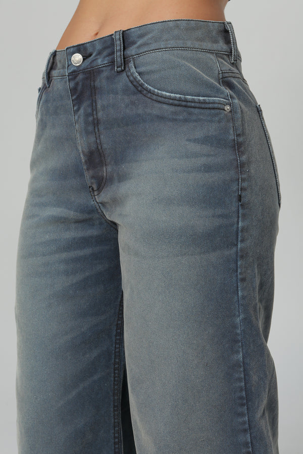 Jeans colombiano Wide leg Velvet gris