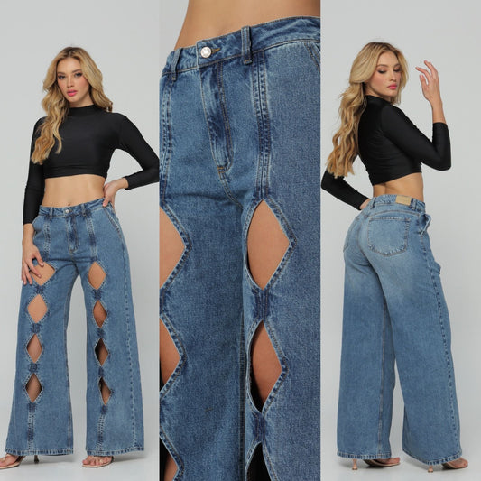(Preventa) Jeans colombiano Wide leg Malvinas