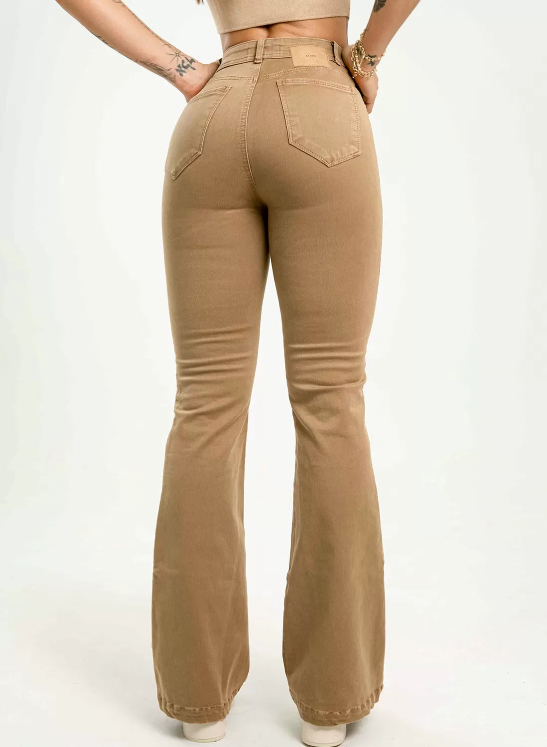 (Preventa) Jeans colombiano Bota campana Artemisa Chocolate