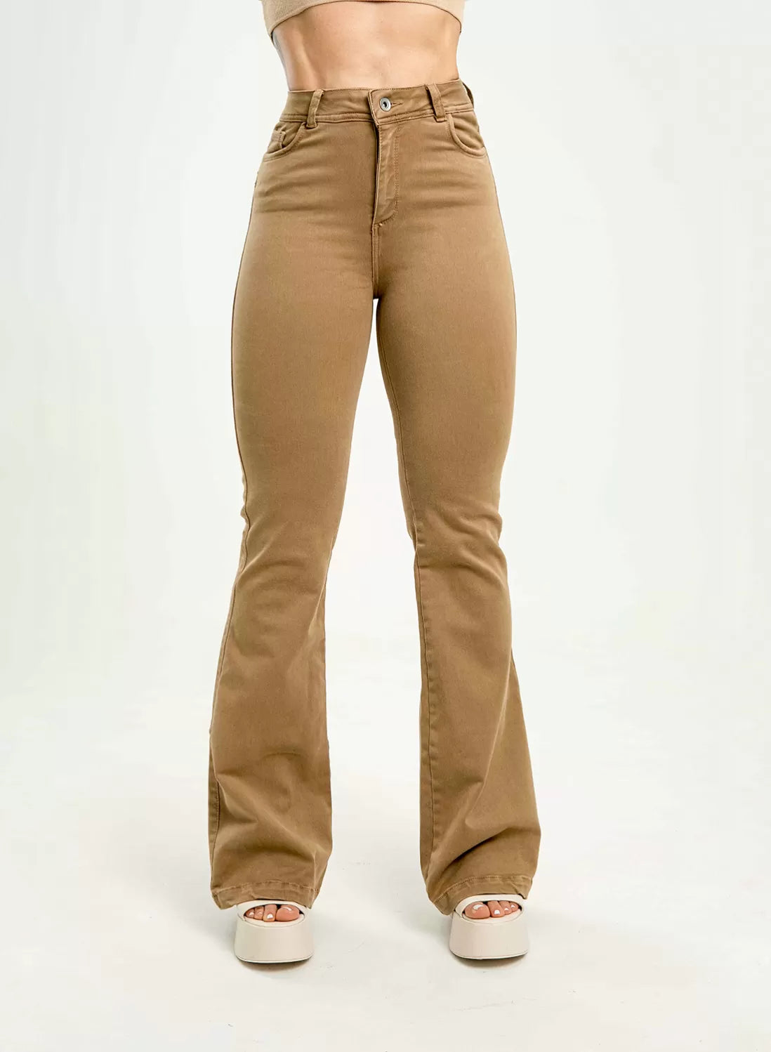 (Preventa) Jeans colombiano Bota campana Artemisa Chocolate