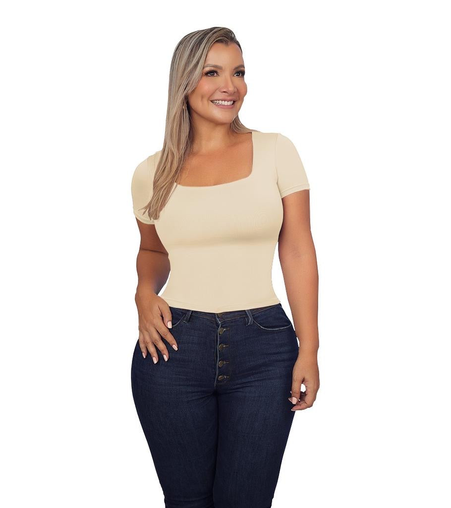 Blusa colombiana 1002 Beige