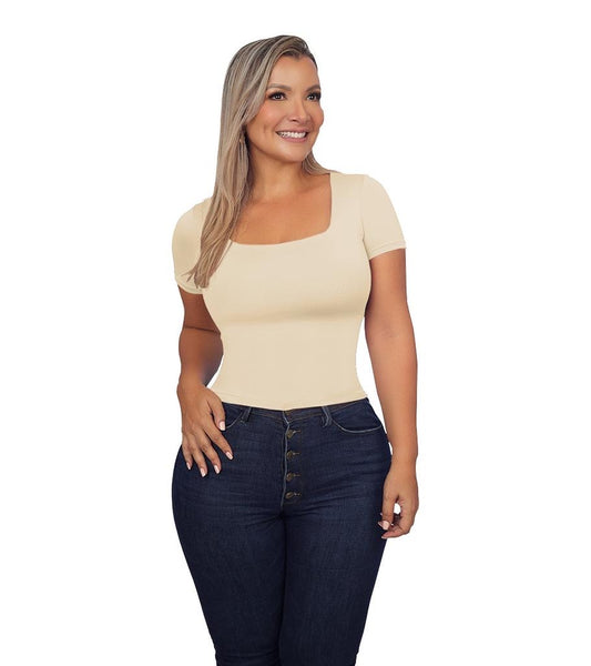 Blusa colombiana 1002 Beige